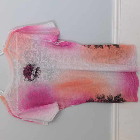 Sheer Skull Banding T-shirt - Picture 3 of 5